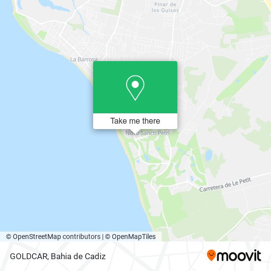 GOLDCAR map