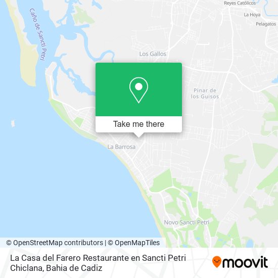 mapa La Casa del Farero Restaurante en Sancti Petri Chiclana