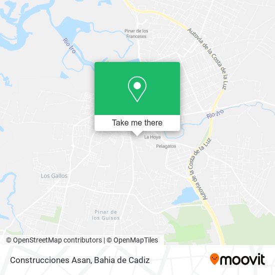 Construcciones Asan map