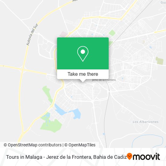 Tours in Malaga - Jerez de la Frontera map