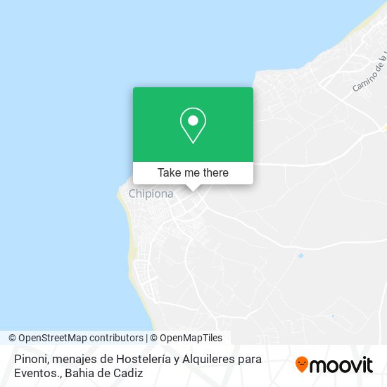 Pinoni, menajes de Hostelería y Alquileres para Eventos. map