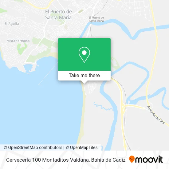 Cervecería 100 Montaditos Valdana map