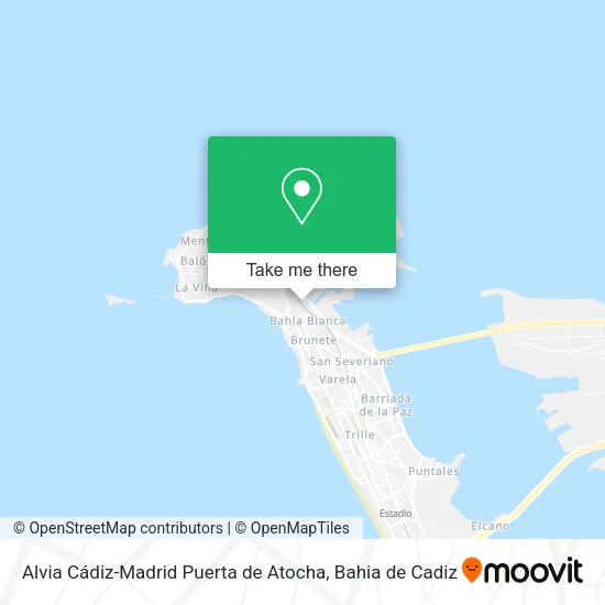 Alvia Cádiz-Madrid Puerta de Atocha map