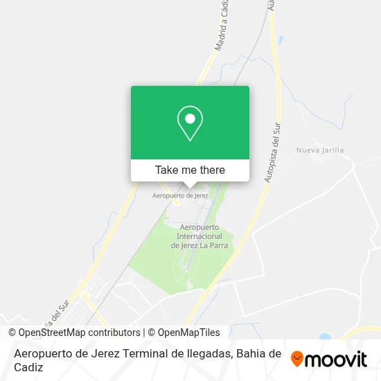 mapa Aeropuerto de Jerez Terminal de llegadas