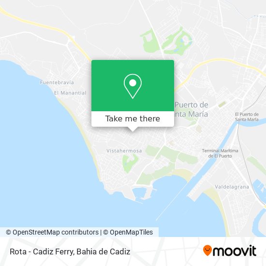 mapa Rota - Cadiz Ferry