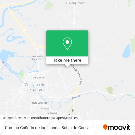 Camino Cañada de los Llanos map