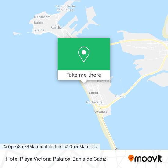 Hotel Playa Victoria Palafox map