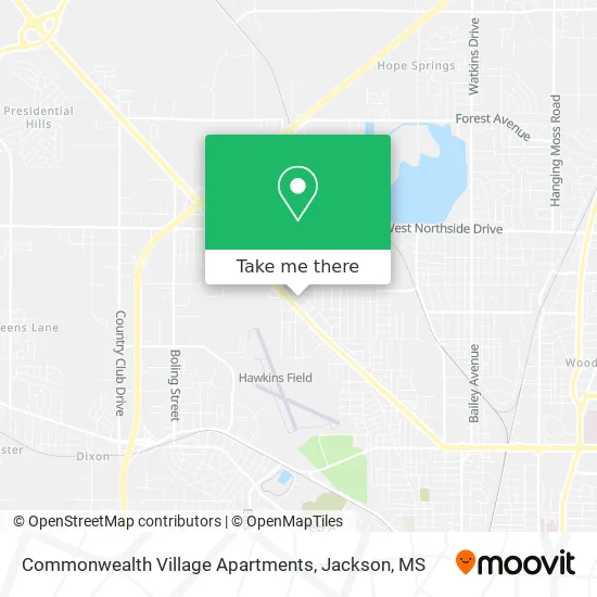 Commonwealth Village Apartments map