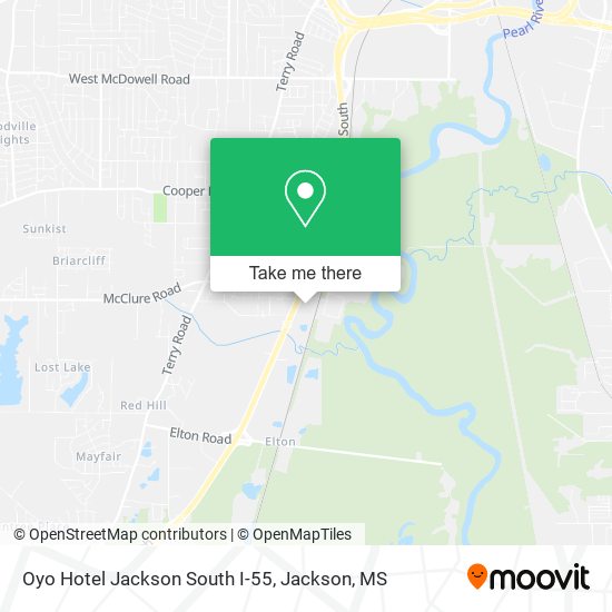 Oyo Hotel Jackson South I-55 map