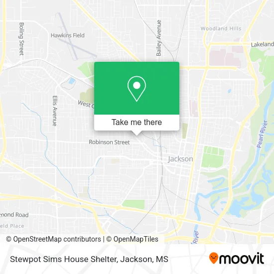 Stewpot Sims House Shelter map