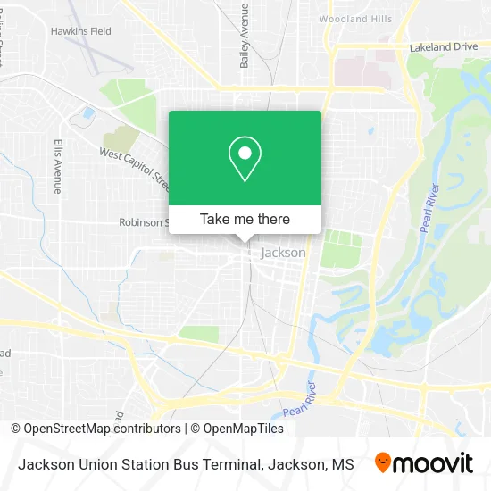 Mapa de Jackson Union Station Bus Terminal
