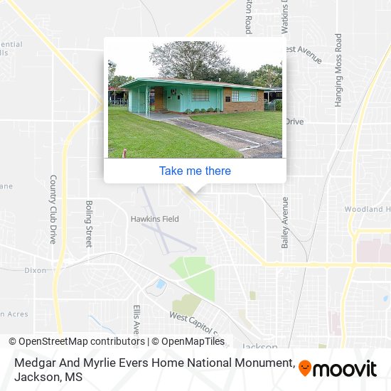 Medgar And Myrlie Evers Home National Monument map