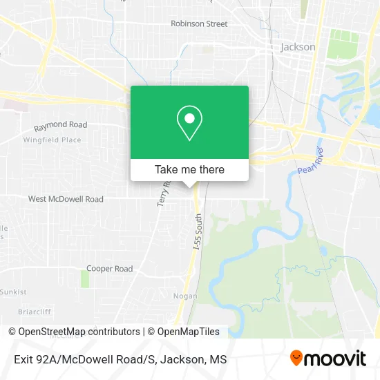 Exit 92A/McDowell Road/S map