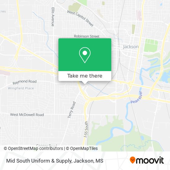 Mid South Uniform & Supply map