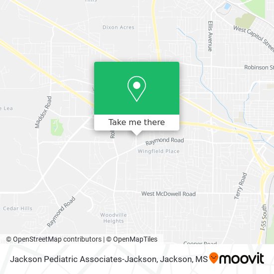 Jackson Pediatric Associates-Jackson map