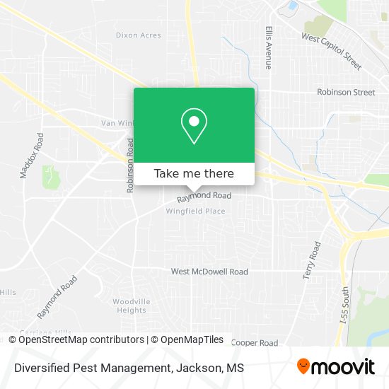 Mapa de Diversified Pest Management