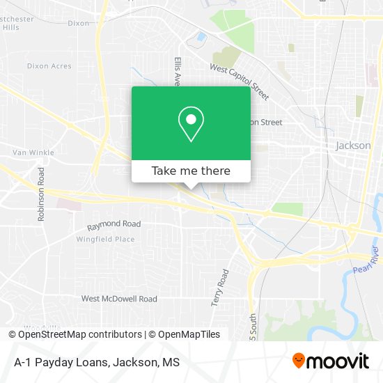 A-1 Payday Loans map