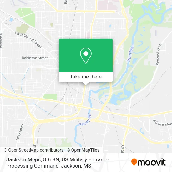 Jackson Meps, 8th BN, US Military Entrance Processing Command map