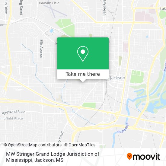 Mapa de MW Stringer Grand Lodge Jurisdiction of Mississippi