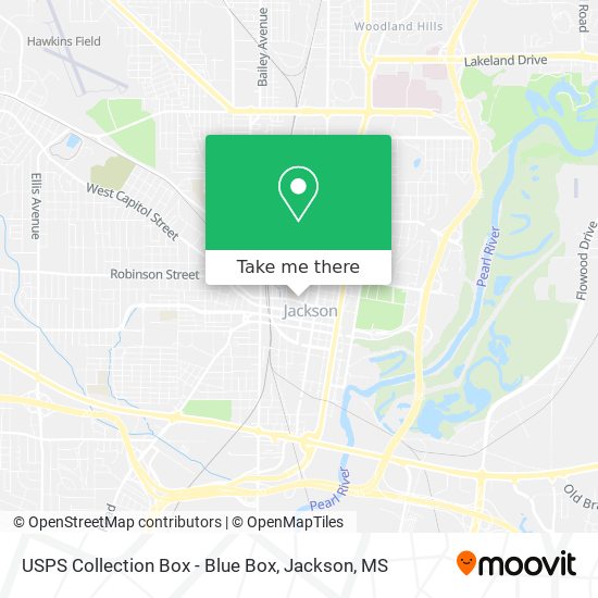 USPS Collection Box - Blue Box map