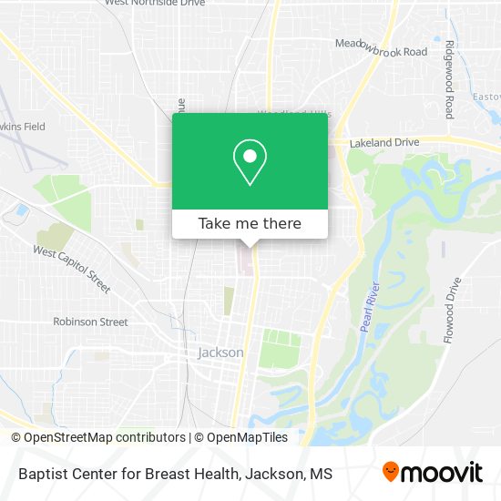 Baptist Center for Breast Health map