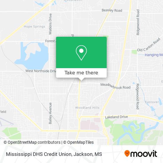 Mississippi DHS Credit Union map
