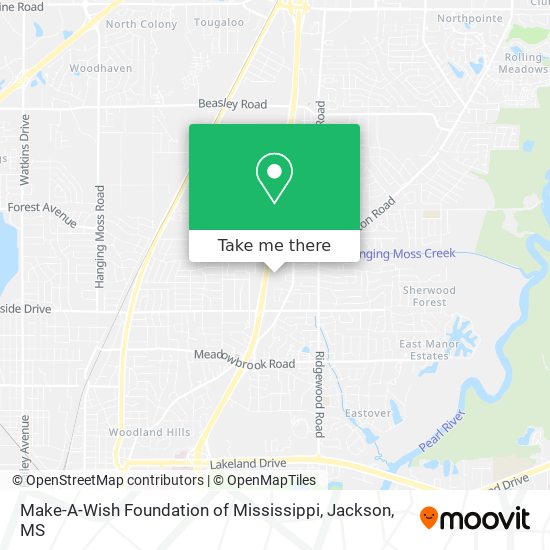 Make-A-Wish Foundation of Mississippi map