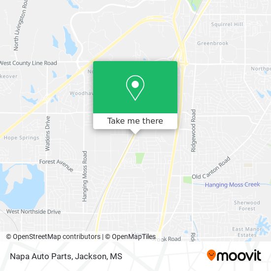 Mapa de Napa Auto Parts