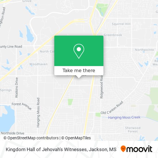 Kingdom Hall of Jehovah's Witnesses map