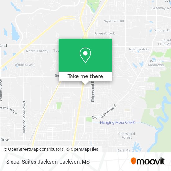 Siegel Suites Jackson map