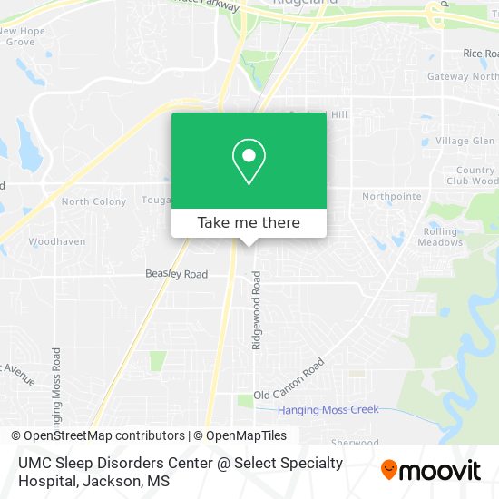 UMC Sleep Disorders Center @ Select Specialty Hospital map