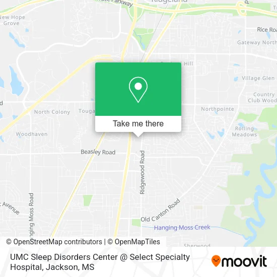 UMC Sleep Disorders Center @ Select Specialty Hospital map