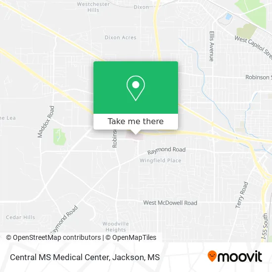 Central MS Medical Center map