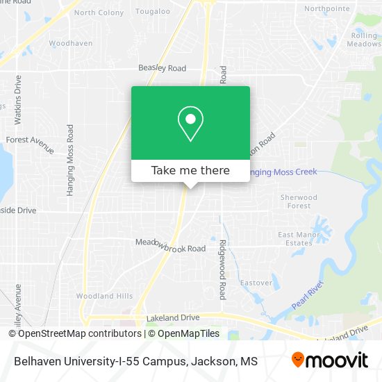 Belhaven University-I-55 Campus map