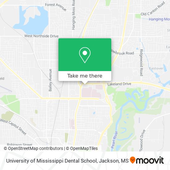 Mapa de University of Mississippi Dental School