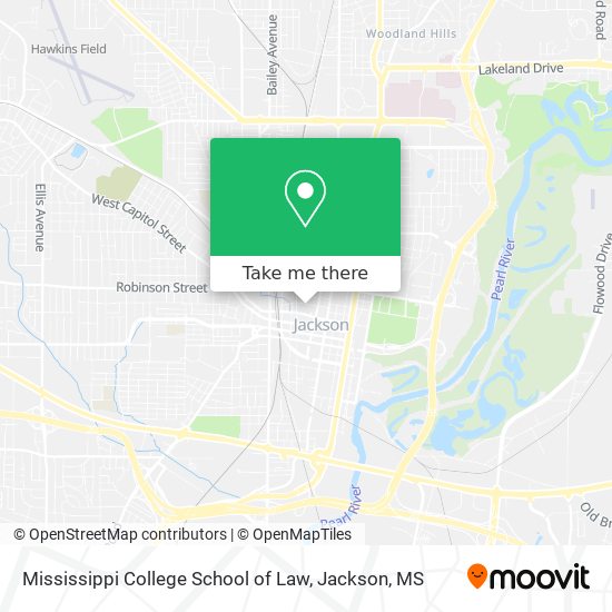 Mapa de Mississippi College School of Law
