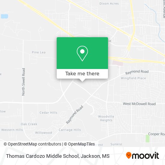 Thomas Cardozo Middle School map