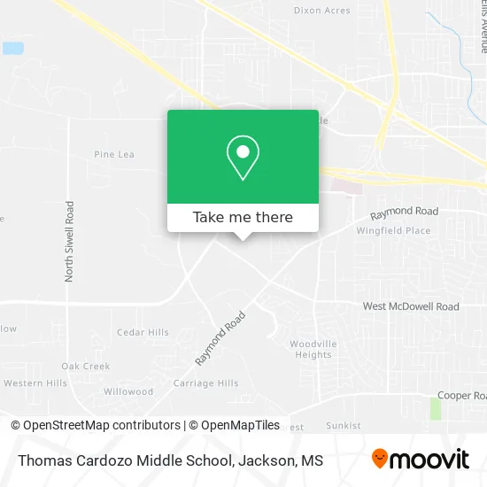 Thomas Cardozo Middle School map