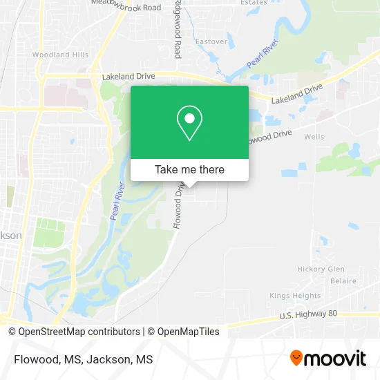 Mapa de Flowood, MS