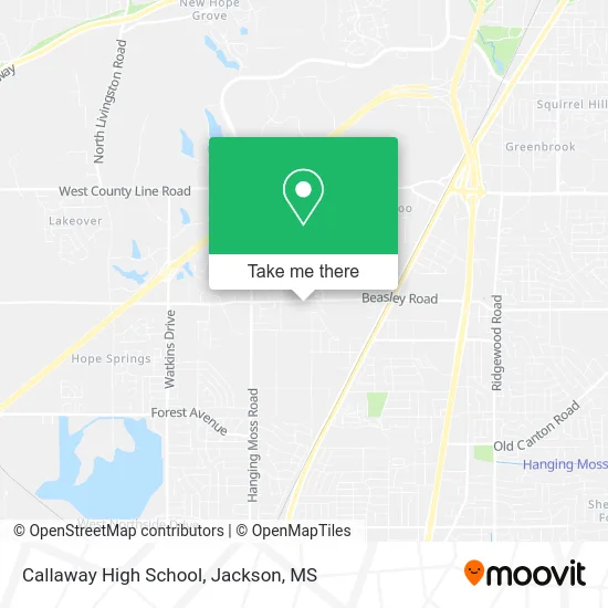 Callaway High School map