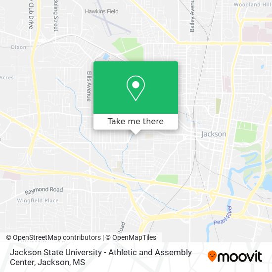 Mapa de Jackson State University - Athletic and Assembly Center