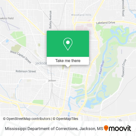 Mississippi Department of Corrections map