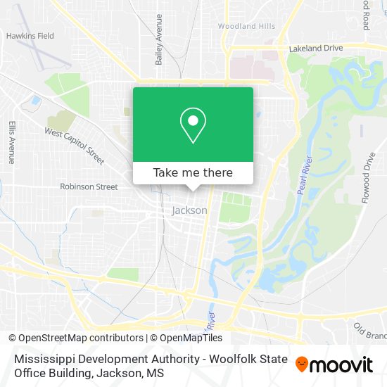 Mississippi Development Authority - Woolfolk State Office Building map