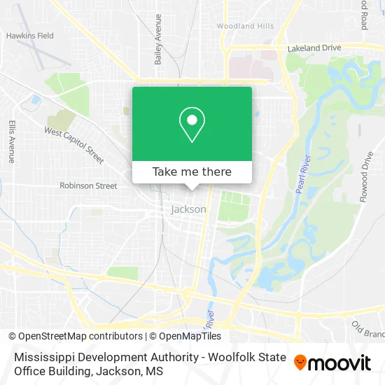 Mapa de Mississippi Development Authority - Woolfolk State Office Building