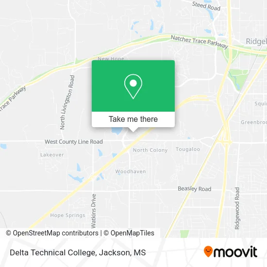 Delta Technical College map