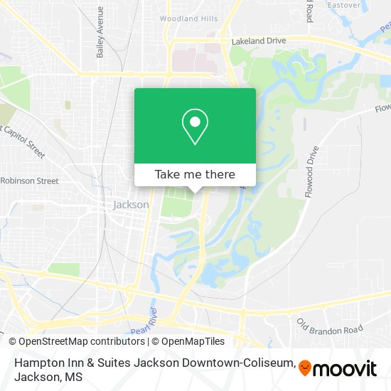 Hampton Inn & Suites Jackson Downtown-Coliseum map