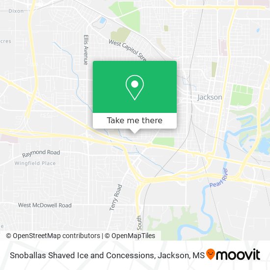 Mapa de Snoballas Shaved Ice and Concessions