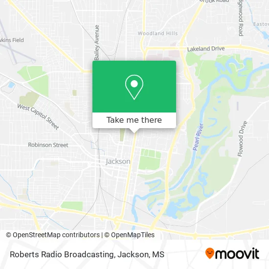 Roberts Radio Broadcasting map