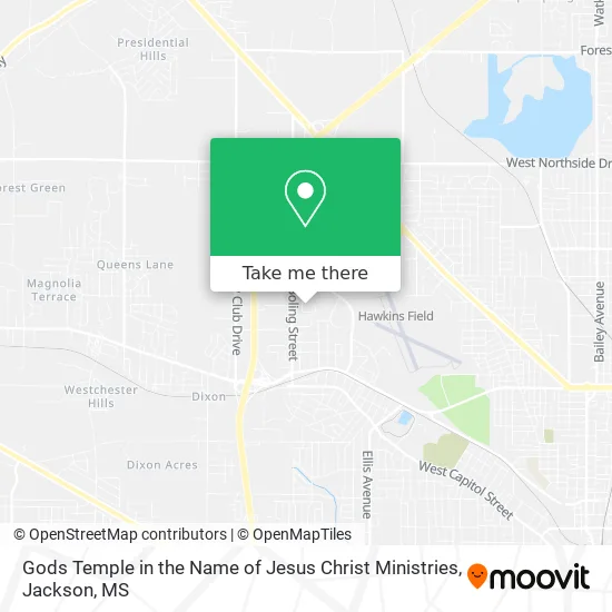 Gods Temple in the Name of Jesus Christ Ministries map