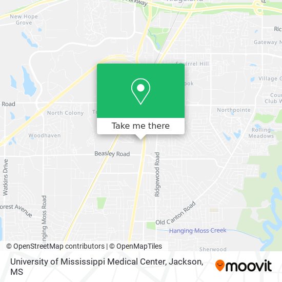 Mapa de University of Mississippi Medical Center